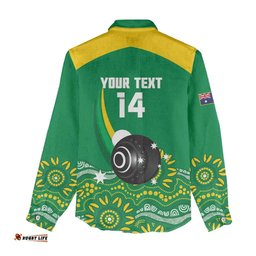 Custom Bowls Australia Women Casual Shirt Aussie Kangaroo Aboriginal Art LT14