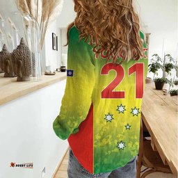 Australian Tasmania Lawn Bowls Custom Women Casual Shirt Aussie Minimalist Style LT9