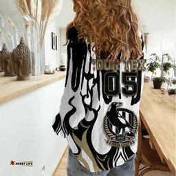 Custom Collingwood Black Women Casual Shirt Unique Style DT05