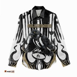 Custom Collingwood Black Women Casual Shirt Unique Style DT05