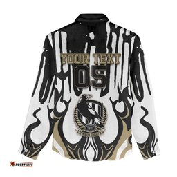 Custom Collingwood Black Women Casual Shirt Unique Style DT05
