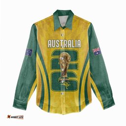 Australia Socceroos Custom Women Casual Shirt 2026 Forever Golden LT7
