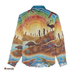 Aboriginal Dreamtime Animals Stories Women Casual Shirt LT9