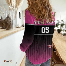 Custom New Zealand Women Cricket Women Casual Shirt Pink Simple Style LT05