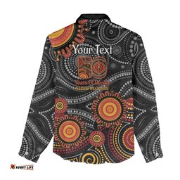 NAIDOC Week 50 Years Deadly Personalised Women Casual Shirt Aboriginal Art LT14