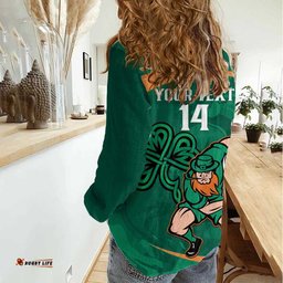 Custom Ireland Rugby Sevens Women Casual Shirt Go Champions Irish Shamrock LT14