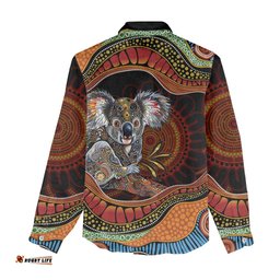 Indigenous Koala Australia Women Casual Shirt Australian Aboriginal Art Proud LT14