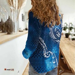 Matariki Galaxy Women Casual Shirt New Zealand Map Maori Pattern LT9
