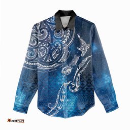 Matariki Galaxy Women Casual Shirt New Zealand Map Maori Pattern LT9