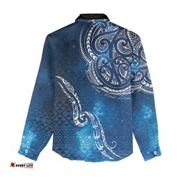 Matariki Galaxy Women Casual Shirt New Zealand Map Maori Pattern LT9