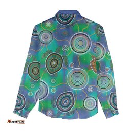 NAIDOC 50 Years of Deadly Women Casual Shirt Sea Turtle Aboriginal Dot Art LT19