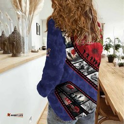 Personalised ANZAC Spirit 1915-2026 Filmstrip Tribute Women Casual Shirt Lest We Forget 25 April LT9