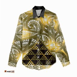 Matariki New Zealand Women Casual Shirt NZ Niho Taniwha Maori New Year Yellow Galaxy LT14
