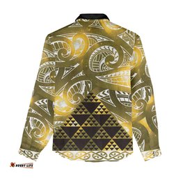 Matariki New Zealand Women Casual Shirt NZ Niho Taniwha Maori New Year Yellow Galaxy LT14