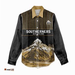 Custom Oceania Football NZ South Island Women Casual Shirt Minimal Mount Cook Silhouette LT9
