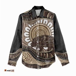 Indigenous Echidna Australia Women Casual Shirt Australian Aboriginal Art Proud LT14