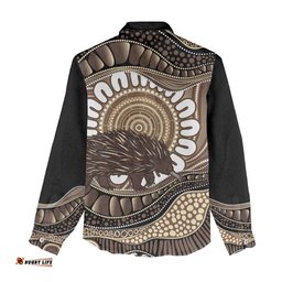 Indigenous Echidna Australia Women Casual Shirt Australian Aboriginal Art Proud LT14
