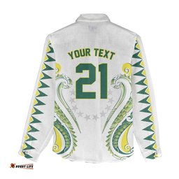 Custom Rugby Cook Islands Avaiki Women Casual Shirt White Kuki Airani Tribal Maori Inspired LT9