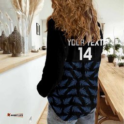 New Zealand Silver Fern Cricket Custom Women Casual Shirt Black Cap T20 Version LT14