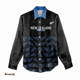 New Zealand Silver Fern Cricket Custom Women Casual Shirt Black Cap T20 Version LT14