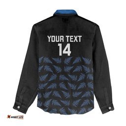 New Zealand Silver Fern Cricket Custom Women Casual Shirt Black Cap T20 Version LT14
