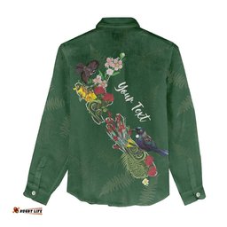 Kia Ora New Zealand Floral Personalized Women Casual Shirt Sage Green LT7