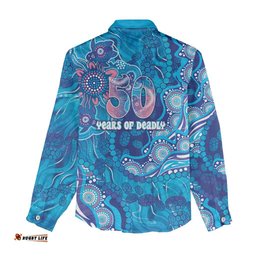 NAIDOC Week 2026 Women Casual Shirt Turtle Dream On The Waves DT05