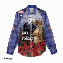 ANZAC Day Women Casual Shirt Lest We Forget DT05
