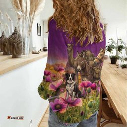 ANZAC Day Women Casual Shirt Lest We Forget The Animals Of War LT15