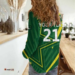 Pakistan Cricket Custom Women Casual Shirt Shaheen Falcon Go Champions LT9