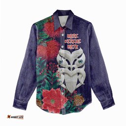 Maori Wheku Meri Kirihimete Personalised Women Casual Shirt All Blue Indigenous Maori Motif LT9