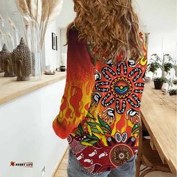 NAIDOC Week 2026 Women Casual Shirt 50 Years of Deadly Aboriginal Dot Art LT9