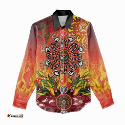 NAIDOC Week 2026 Women Casual Shirt 50 Years of Deadly Aboriginal Dot Art LT9