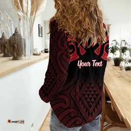 Personalised Keep Maori Wards New Zealand Women Casual Shirt Stronger Together Aotearoa Taniko LT14