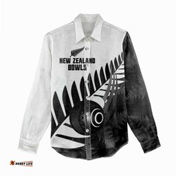 New Zealand Lawn Bowls Custom Women Casual Shirt Aotearoa Silver Fern LT14