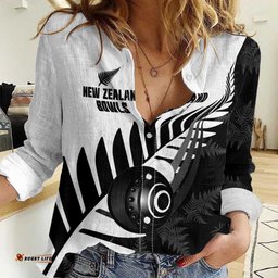 New Zealand Lawn Bowls Custom Women Casual Shirt Aotearoa Silver Fern LT14