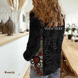 Personalised NAIDOC Deadly 50 Years Women Casual Shirt Minimalist Aboriginal Art LT9
