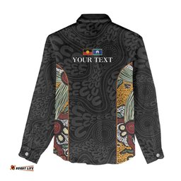 Personalised NAIDOC Deadly 50 Years Women Casual Shirt Minimalist Aboriginal Art LT9