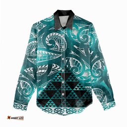 Matariki New Zealand Women Casual Shirt NZ Niho Taniwha Maori New Year Cyan Galaxy LT14