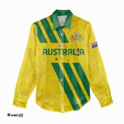Custom Soccer 2026 Australia Women Casual Shirt Socceroos Go Glory LT01