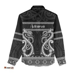 Kia Ora New Zealand Women Casual Shirt Maori Language Week Pango Taniko Motif LT14