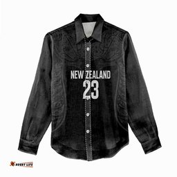 New Zealand Basketball Ta Moko Tribal Custom Women Casual Shirt LT03
