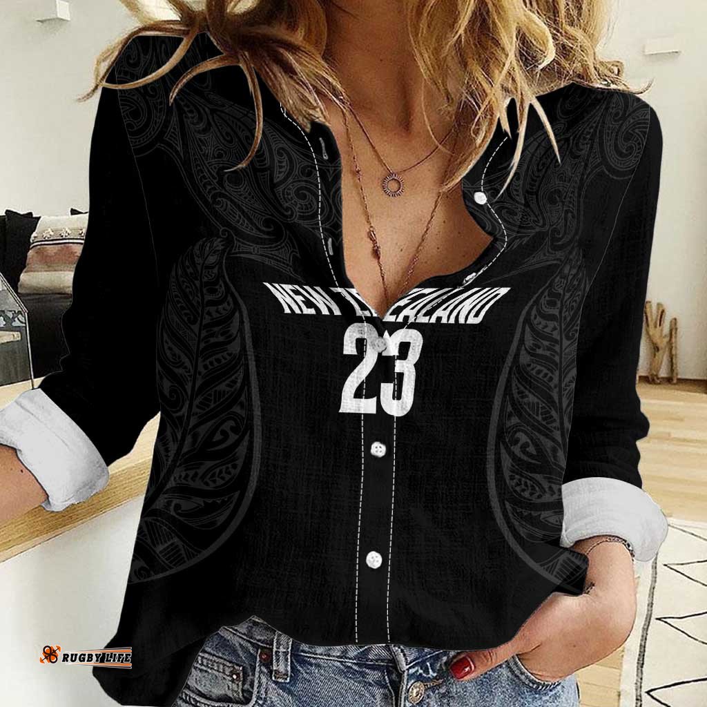 New Zealand Basketball Ta Moko Tribal Custom Women Casual Shirt LT03