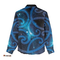 New Zealand Maori Matariki Women Casual Shirt Galaxy Kowhaiwhai LT7