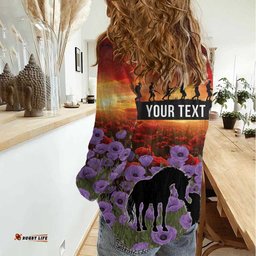 Personalised ANZAC Day Women Casual Shirt Remembering the Animals of War LT19