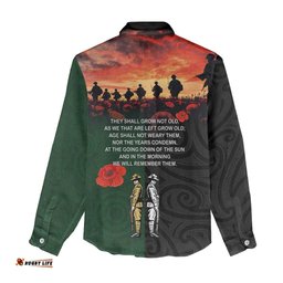 New Zealand and Australia ANZAC Day Women Casual Shirt Lest We Forget Indigenous and Maori Pattern LT03