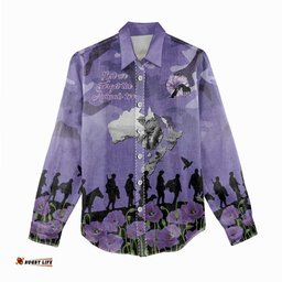 ANZAC Day Women Casual Shirt Lest We Forget the Animals Too LT19