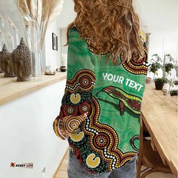 Personalised Australia Goanna NAIDOC Week 2026 Women Casual Shirt 50 Years of Deadly Aboriginal Art LT14