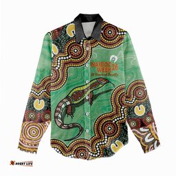 Personalised Australia Goanna NAIDOC Week 2026 Women Casual Shirt 50 Years of Deadly Aboriginal Art LT14