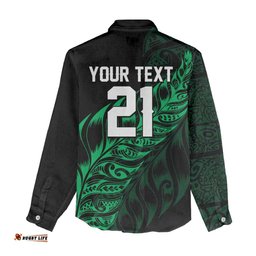 New Zealand Lawn Bowls Custom Women Casual Shirt Green Maori Warrior Tribal Silver Fern LT9